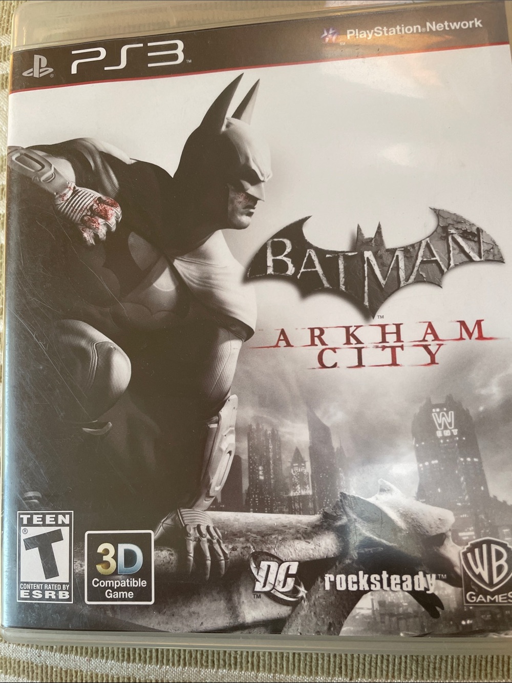 Sony PlayStation 3 Batman: Arkham City - Black & White with Red Logo